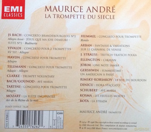 maurice andre: Composers: La Trompett [CD]