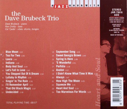 Dave Brubeck-Trio--Heart And Soul [CD]