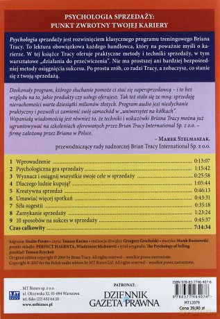 Psychologia Sprzedaży - Tracy Brian [AUDIOBOOK] [CD-MP3]