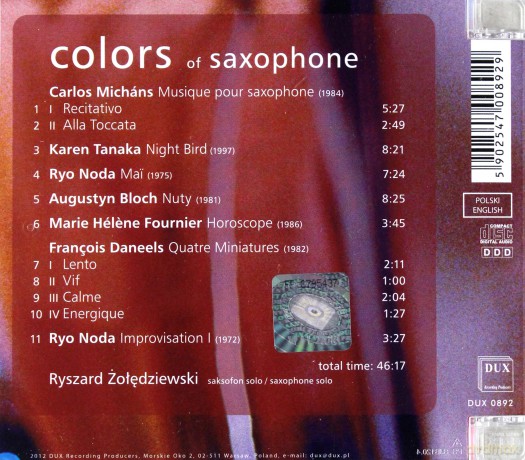 Colors of saxophone [CD]