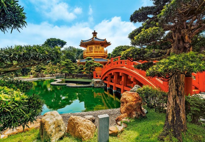 CASTORLAND 1000 el. Ogród Nan Lian Hongkong C-104932 [PUZZLE]