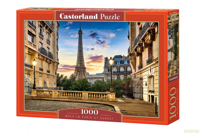 CASTORLAND 1000 el. Spacer po Paryżu przy zachodzie słońca C-104925 [PUZZLE]