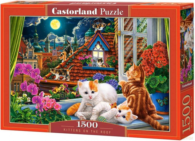 CASTORLAND 1500 el. Kocięta na dachu C-152056 [PUZZLE]