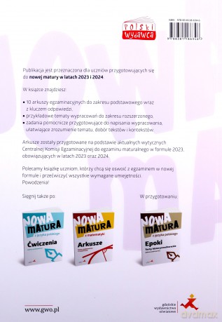 Nowa matura z języka polskiego Arkusze zakres podstawowy Tematy wypracowań zakres rozszerzony - Katarzyna Tomaszek [KSIĄŻKA]