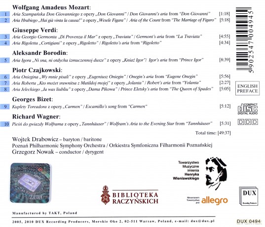 Wojtek Drabowicz: Opera Arias (jewel case) [CD]