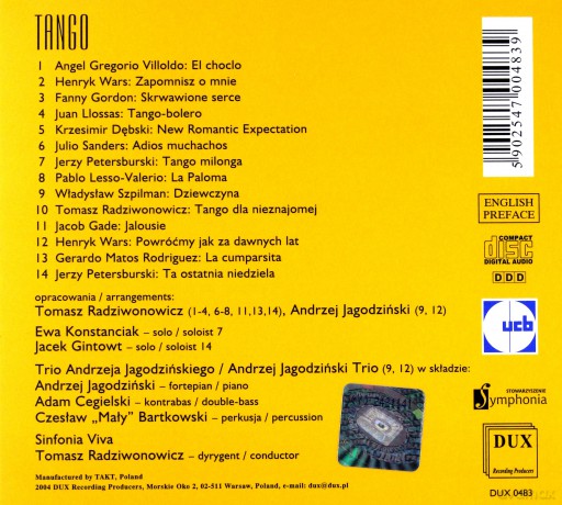 Sinfonia Viva: Tango (digipack) [CD]