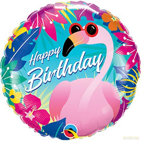 Balon foliowy 18 Happy Birthday Flaming