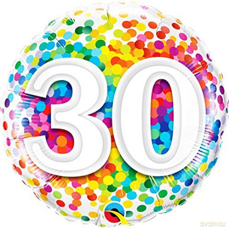 Balon foliowy 18 QL CIR 30 Confetti