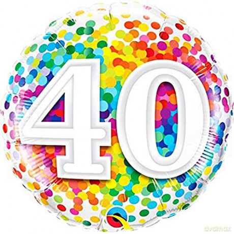 Balon foliowy 18 QL CIR 40 Confetti