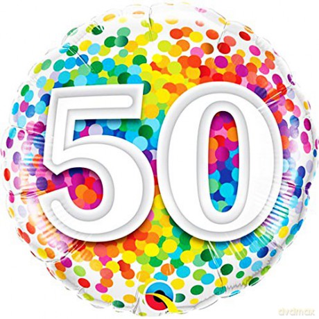 Balon foliowy 18 QL CIR 50 Confetti
