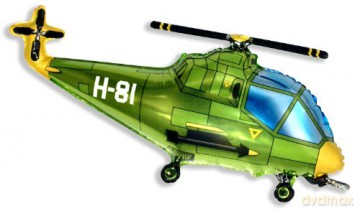 Balon foliowy 24 FX - Helikopter zielony