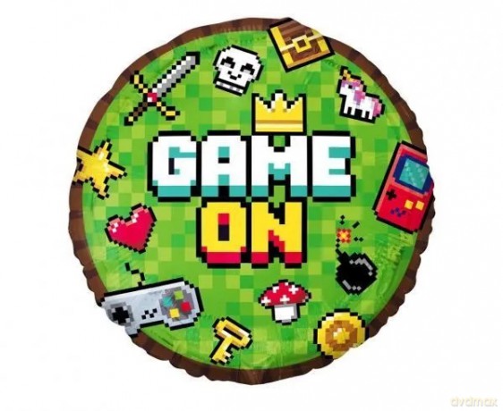 Balon foliowy Game On zielony 18