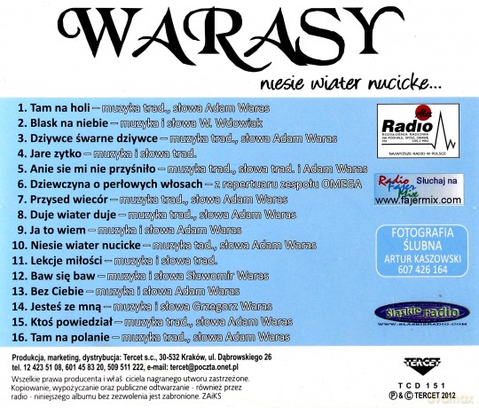 Warasy: Niesie Wiater Nucicke.....  [CD]