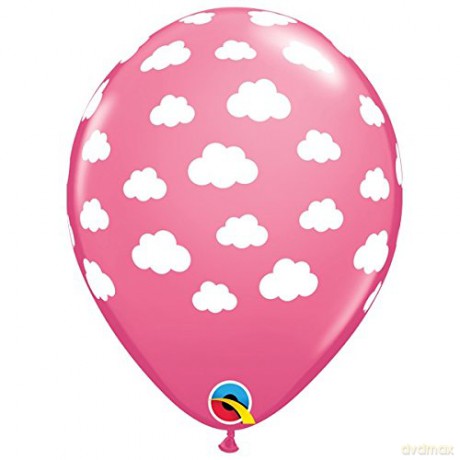 Balon QL 11 z nadrukiem Clouds pastel różowy