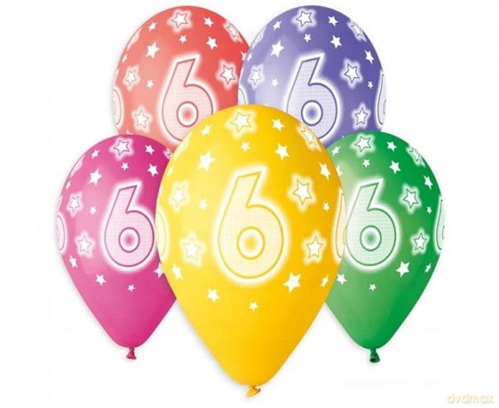 Balony Premium Hel z nadrukiem 6 13 5 szt