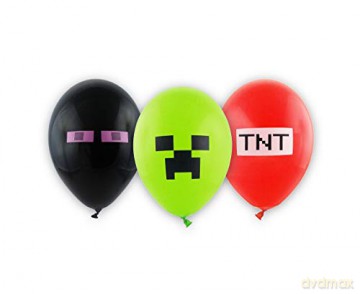 Balony premium Piksele klocki 30 cm 6 szt