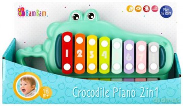 BAM BAM Pianinko krokodylek 2w1
