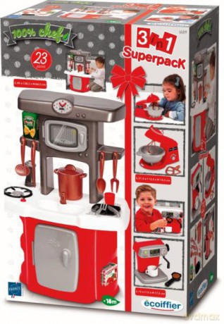 Chef Super zestaw kuchenny 3w1 Ecoiffier