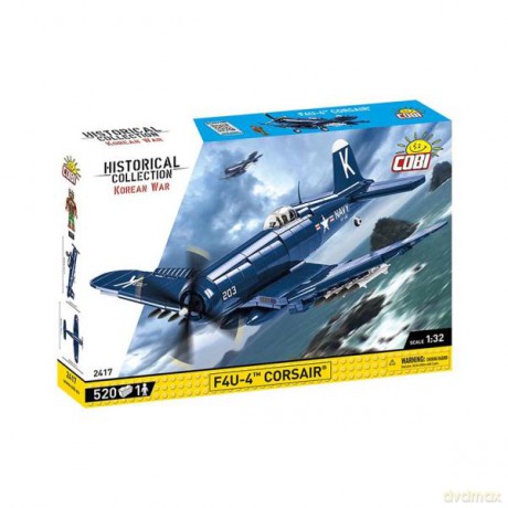 COBI 2417 Historical Collection Korean War Wojna w Korei Samolot myśliwski Vought F4U-4 Corsair 510 klocków [KLOCKI]