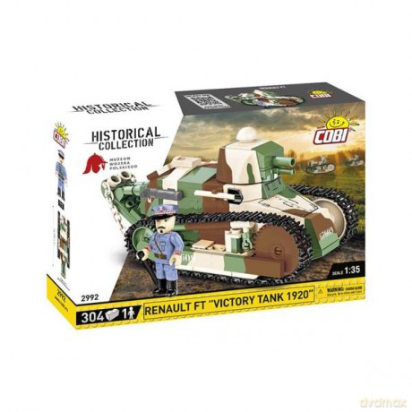 COBI 2992 Historical Collection Great War Francuski czołg Renault FT Victory Tank 1920 [KLOCKI]