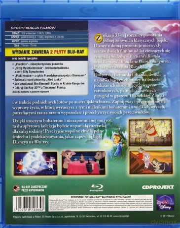 Bernard i Bianka / Bernard i Bianka 2 (Disney) [Blu-Ray]