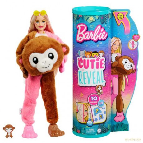 Lalka Barbie Cutie Reveal Dżungla Małpka HKR01