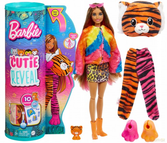 Lalka Barbie Cutie Reveal Dżungla Tygrys HKP99