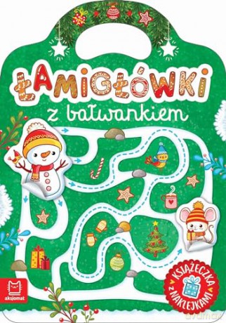 Łamigłówki z bałwankiem. Książeczka z naklejkami [KSIĄŻKA]