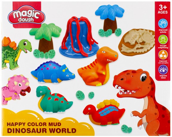 Masa plastyczna z akcesoriami Dino 502469