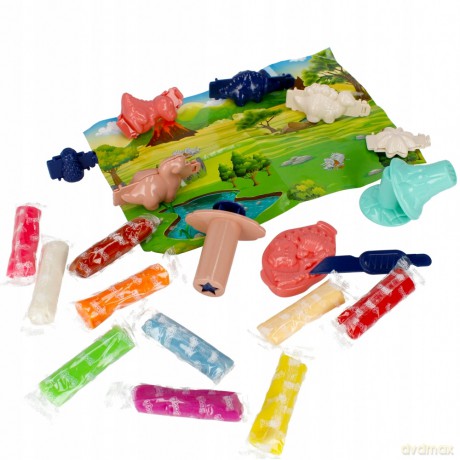 Masa plastyczna z akcesoriami Dino 502469