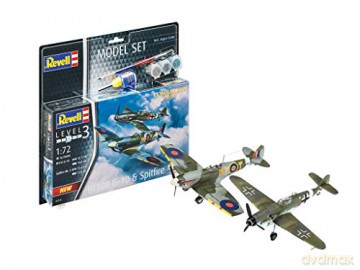 Model do sklejania 1:72 63710 Messerschmitt Bf109G-10 + Spitfire Mk.V