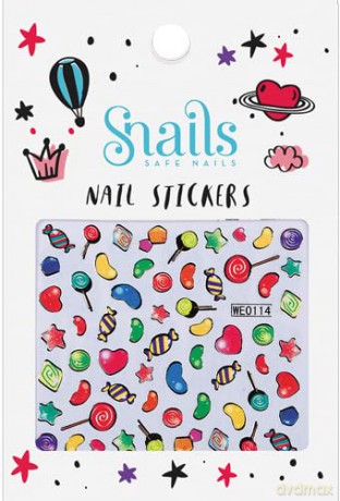 Naklejki na paznokcie dla dzieci Snails Candy Blast