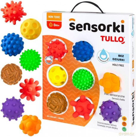 Piłeczki sensoryczne Sensorki 8 szt. bez dziurki 419 TULLO