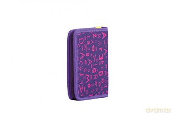Piórnik 1-komorowy fioletowy z literkami PXA-04-PURPLE