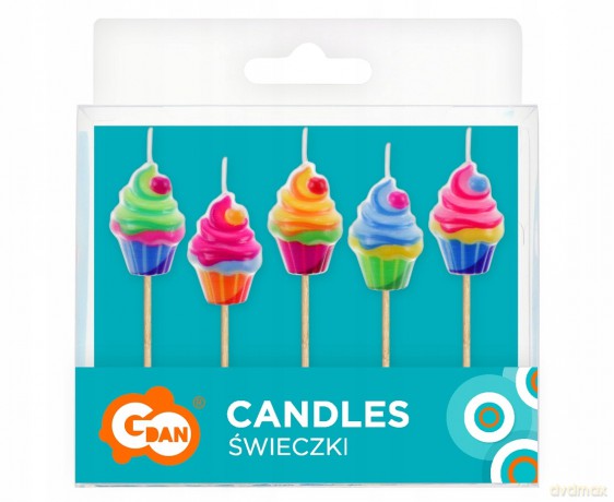 Świeczki pikery Babeczki 5 szt