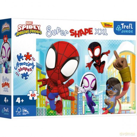 TREFL 60 el. XXL Sprytny Spiday. Spidey and his Amazing Friends 50012 [PUZZLE]