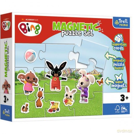 TREFL magnetyczne Zabawny świat Binga. Bing 93165 [PUZZLE]