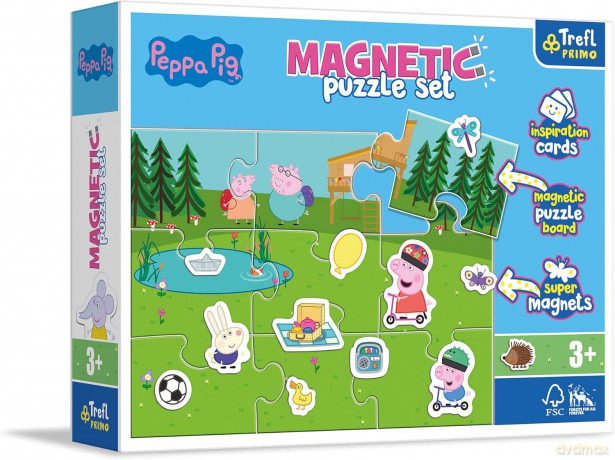 TREFL magnetyczne Zabawy Peppy. Peppa Pig 93164 [PUZZLE]