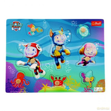 TREFL medium Paw Patrol under water Zabawka drewniana 61631 [KLOCKI]