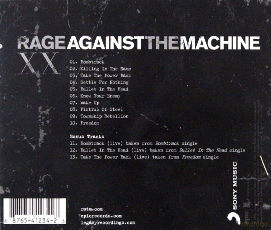 Rage Against The Machine: Rage Against The Machine - Xx (20th Anniversary Edition) [CD]