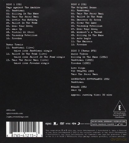 Rage Against The Machine: Rage Against The Machine - Xx (20th Anniversary Special Edition) (digipack) [3CD]