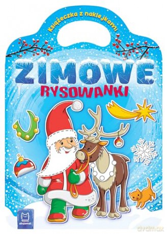 Zimowe rysowanki. Książeczka z naklejkami [KSIĄŻKA]
