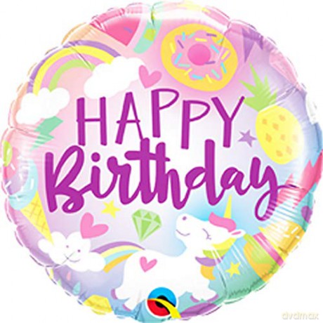Balon foliowy 18 QL Happy Birthday Fantastical Fun Birthday