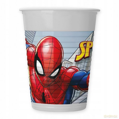 Kubeczki plastikowe Spiderman 200 ml 8 szt