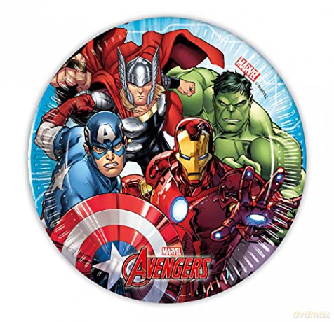 Talerzyki papierowe Avengers 23 cm 8 szt
