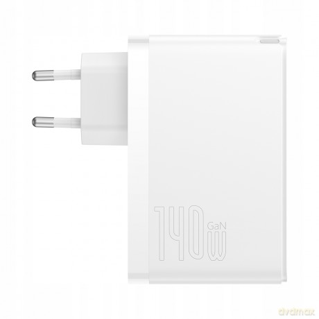 Baseus GaN5 Pro szybka ładowarka 2xUSB-C+USB  140W EU biała CCGP100202 