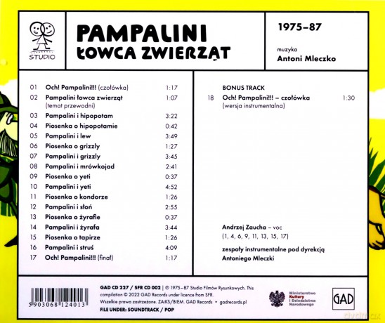 Antoni Mleczko: Pampalini Łowca zwierząt [CD]