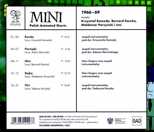 K.Komeda B.Kawka W.Parzyński: Mini. Polish Animated Shorts 1966-69 [CD]