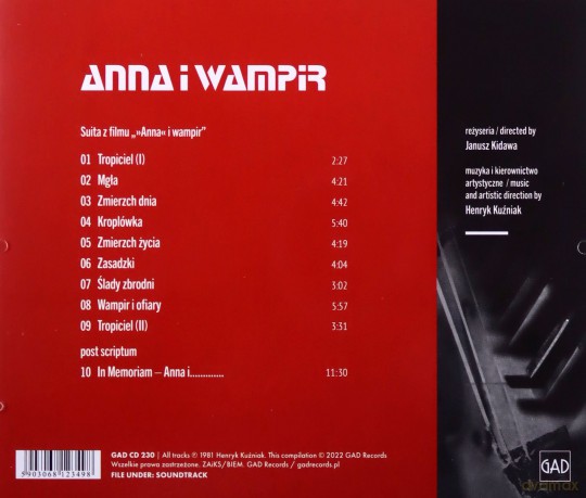Anna i wampir soundtrack (Henryk Kuźniak) [CD]
