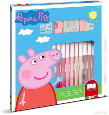 Świnka Peppa pięczątki i pisaki
